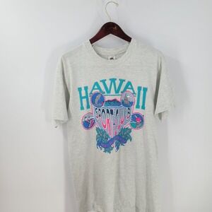 Vintage Fruit Of The‎ Loom Preshrunk Hawaii Sport Club Heather Gray Size L